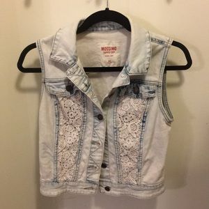 Denim and Lace Vest